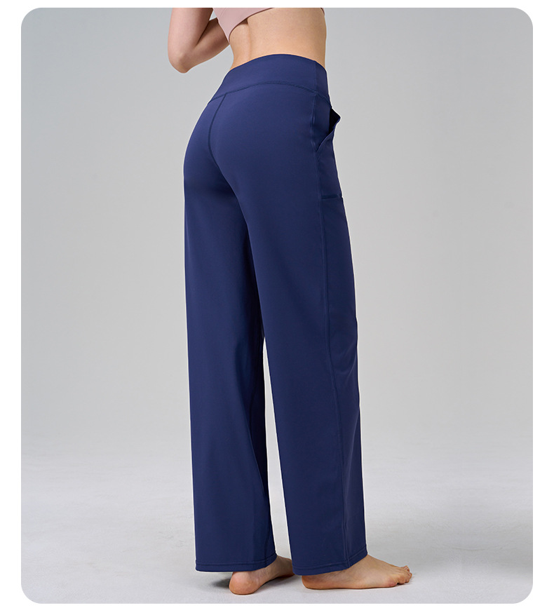Color-block Striped Yoga Pants for Women, Flared Long Pants for Running and Fitness SKL-QY-K4531