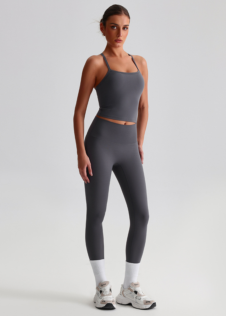 Premium Women's Sports Bra & Tank Top Two-Piece Yoga Set SKL-LQ8659
