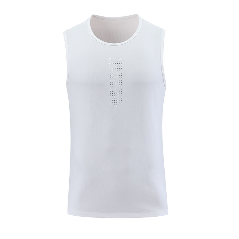 Men's Round Neck Quick-Drying Sleeveless Vest for Sports 4111009