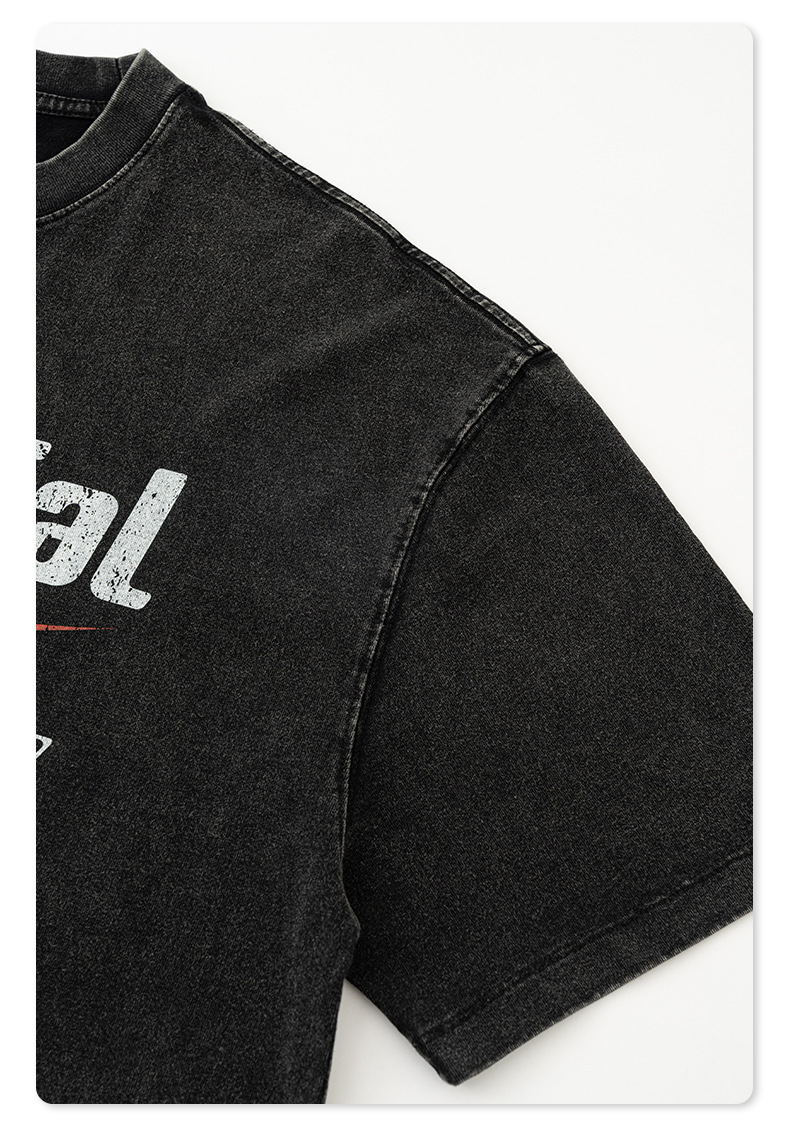 American High Street Washed Distressed Loose Short Sleeve  BE7501