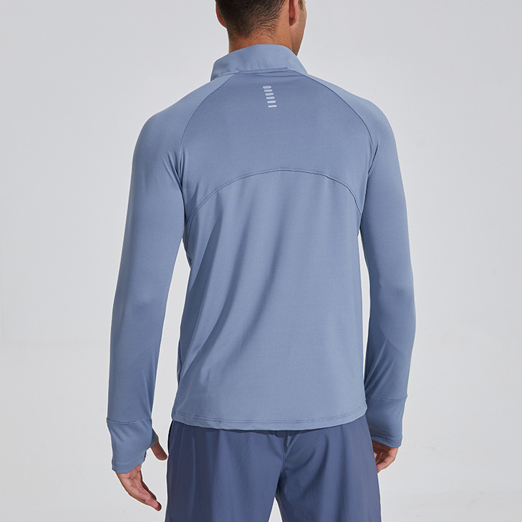 Men's Zip-Up Slim Fit Quick Dry Long Sleeve Shirt  808