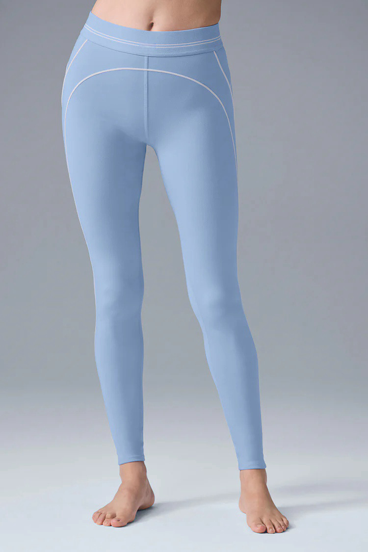 Colorblock High-Waisted Ankle-Length Fitness Training Pants SKL-FNK2507