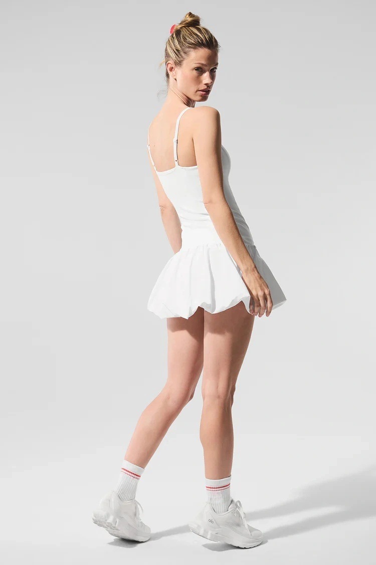 Sleeveless Patchwork Bubble Bodysuit Dress SKL-FNK25146