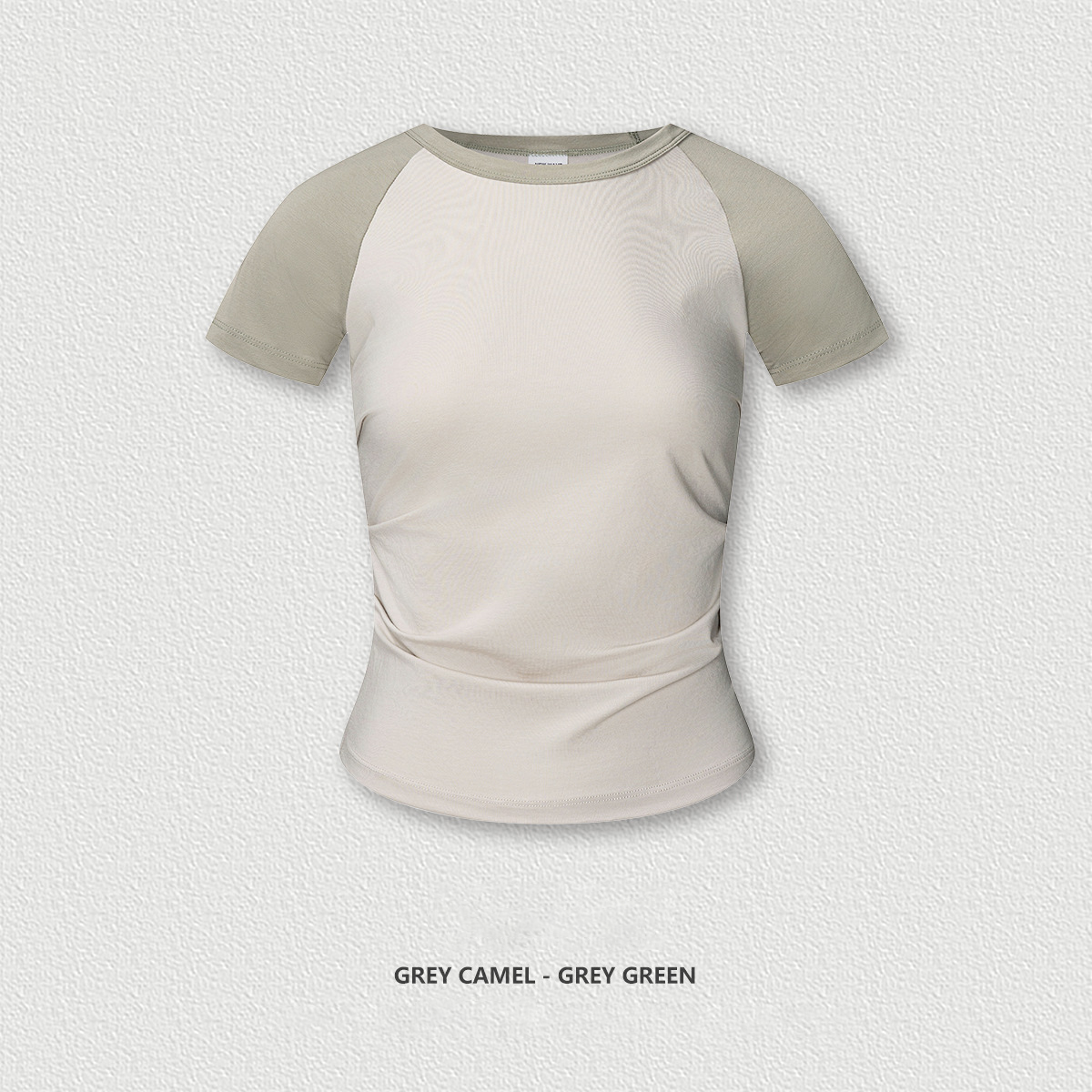 Waist-Cinching Slimming Top Color-Block Athletic Short Sleeve BEN25130