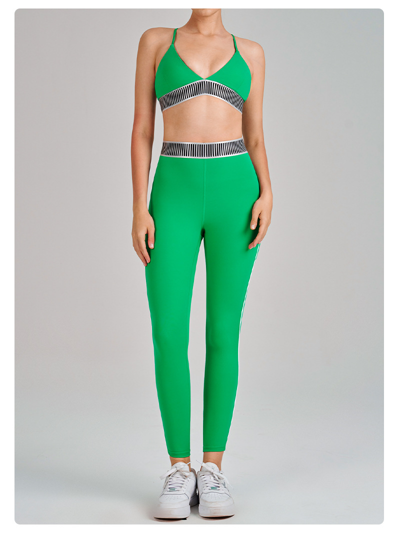 Sports Bra & Full-Length Yoga Leggings Set SKL-QY-B6052+K5608