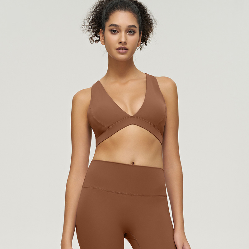 Nude - feeling Yoga Vest with Straps suitable for Running and Fitness SKL-QY-B3088