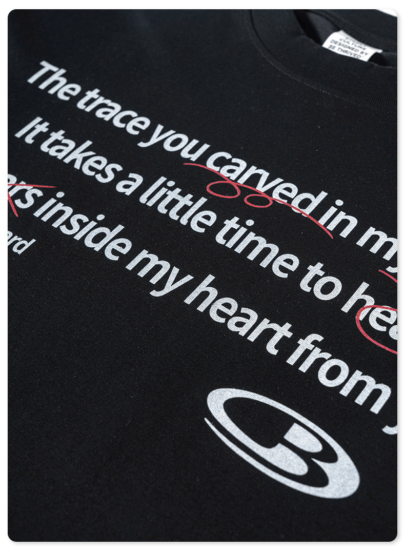 Loose Crewneck Trendy Brand Letter Short Sleeve BE4123