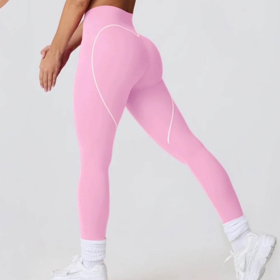 Flat-Waist Solid Color Athletic Yoga Pants SKL-FNK25119