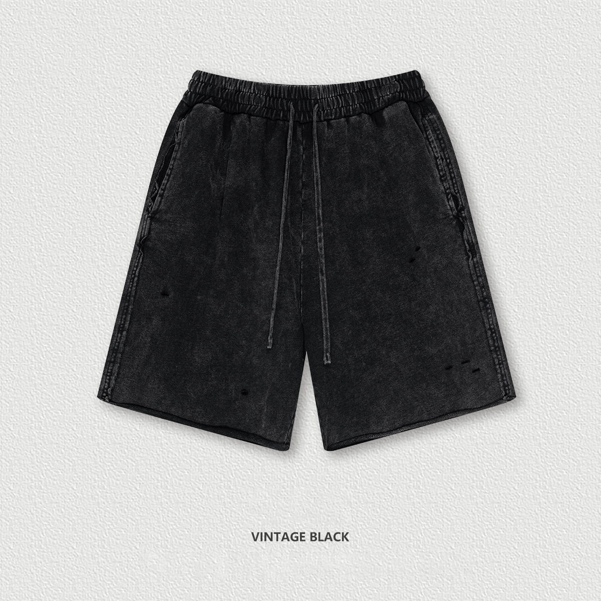 Washed Batik Knee-Length Shorts BEK2550