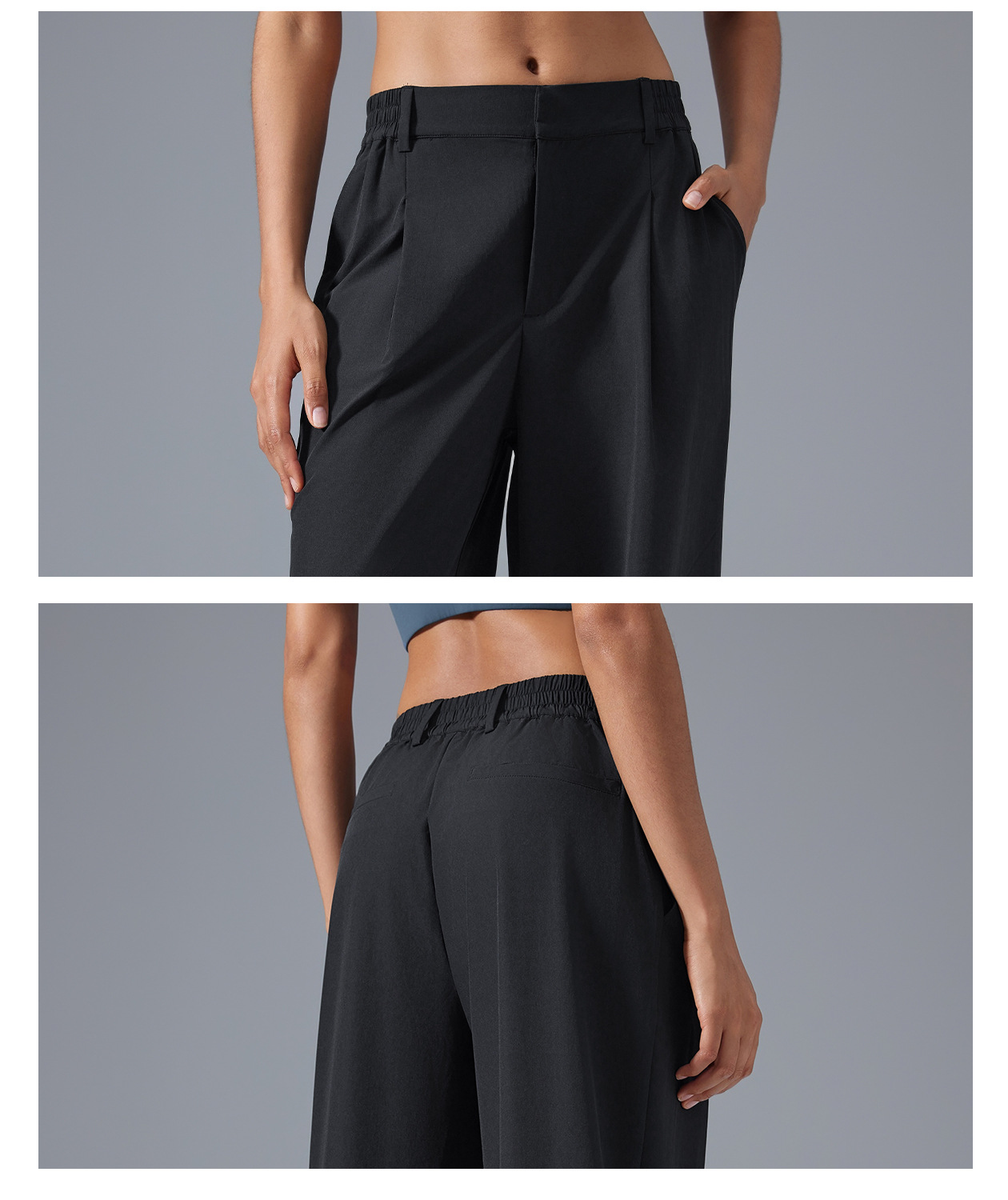 Breathable Solid Color Loose Casual Pants D25088