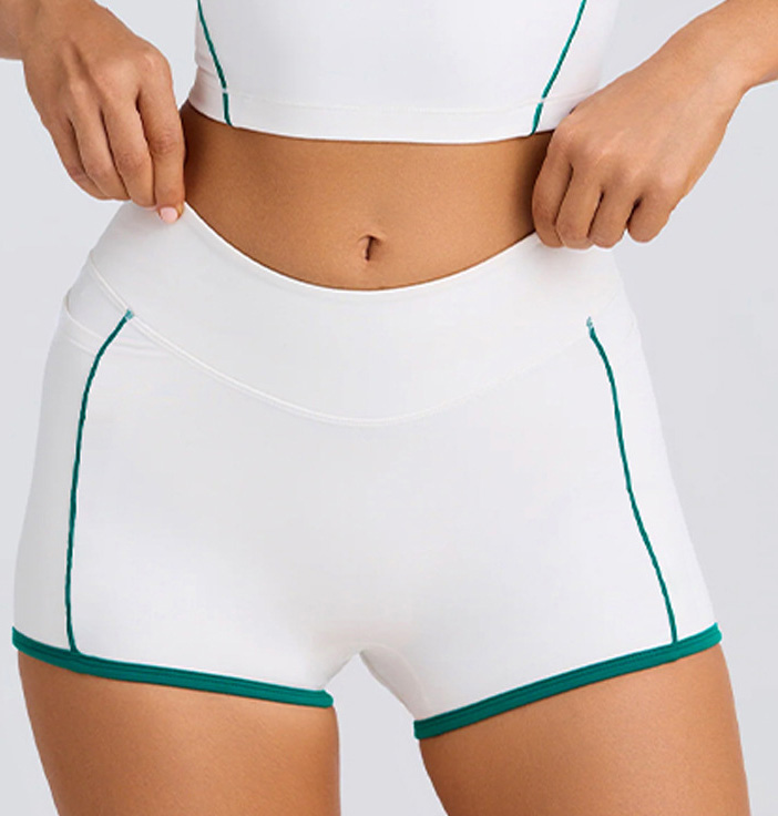 Colorblock Sports Yoga Shorts SKL-QY-K4598
