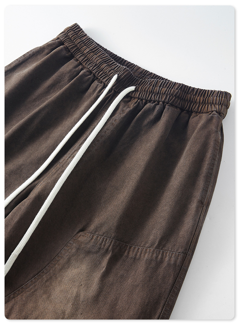 Gradient Drawstring Cuffed Utility Pants BE3040