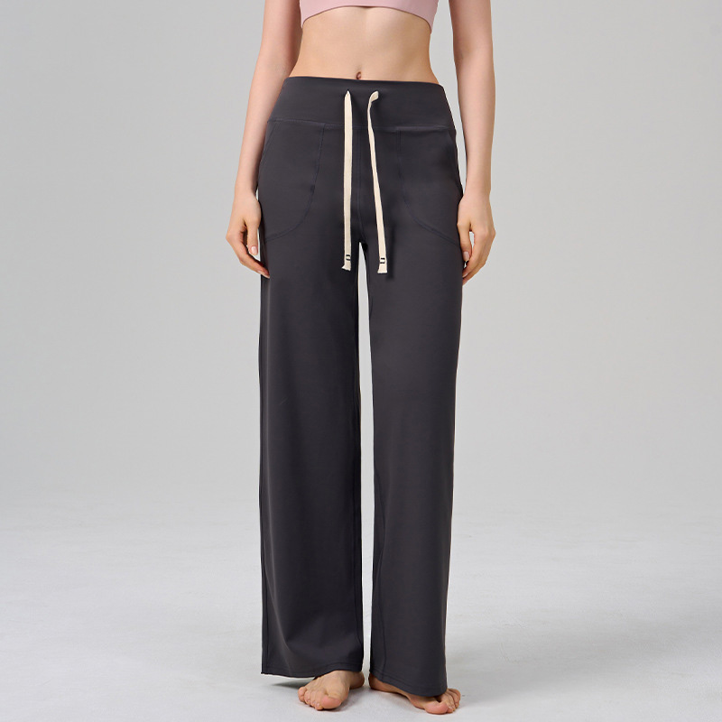 Color-block Striped Yoga Pants for Women, Flared Long Pants for Running and Fitness SKL-QY-K4531