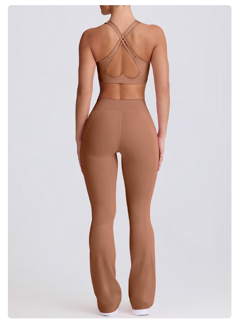 Spaghetti Strap Naked-Sensation Fitness Yoga Leggings Set SKL-QY-B6006+K3609