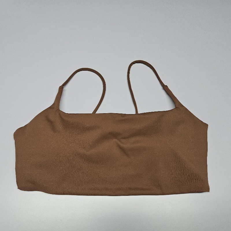 Minimalist Thin-Strap Sports Bra with Open-Back Design for Yoga SKL-FNK66097