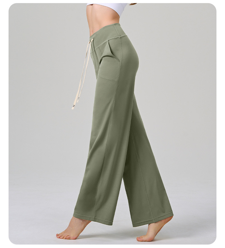 Color-block Striped Yoga Pants for Women, Flared Long Pants for Running and Fitness SKL-QY-K4531