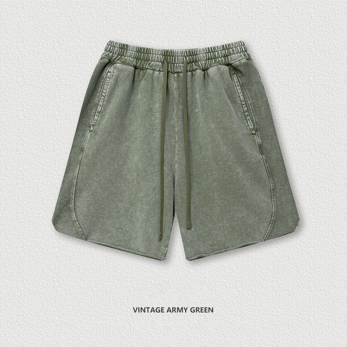 Washed Distressed Loose Shorts BEK25107