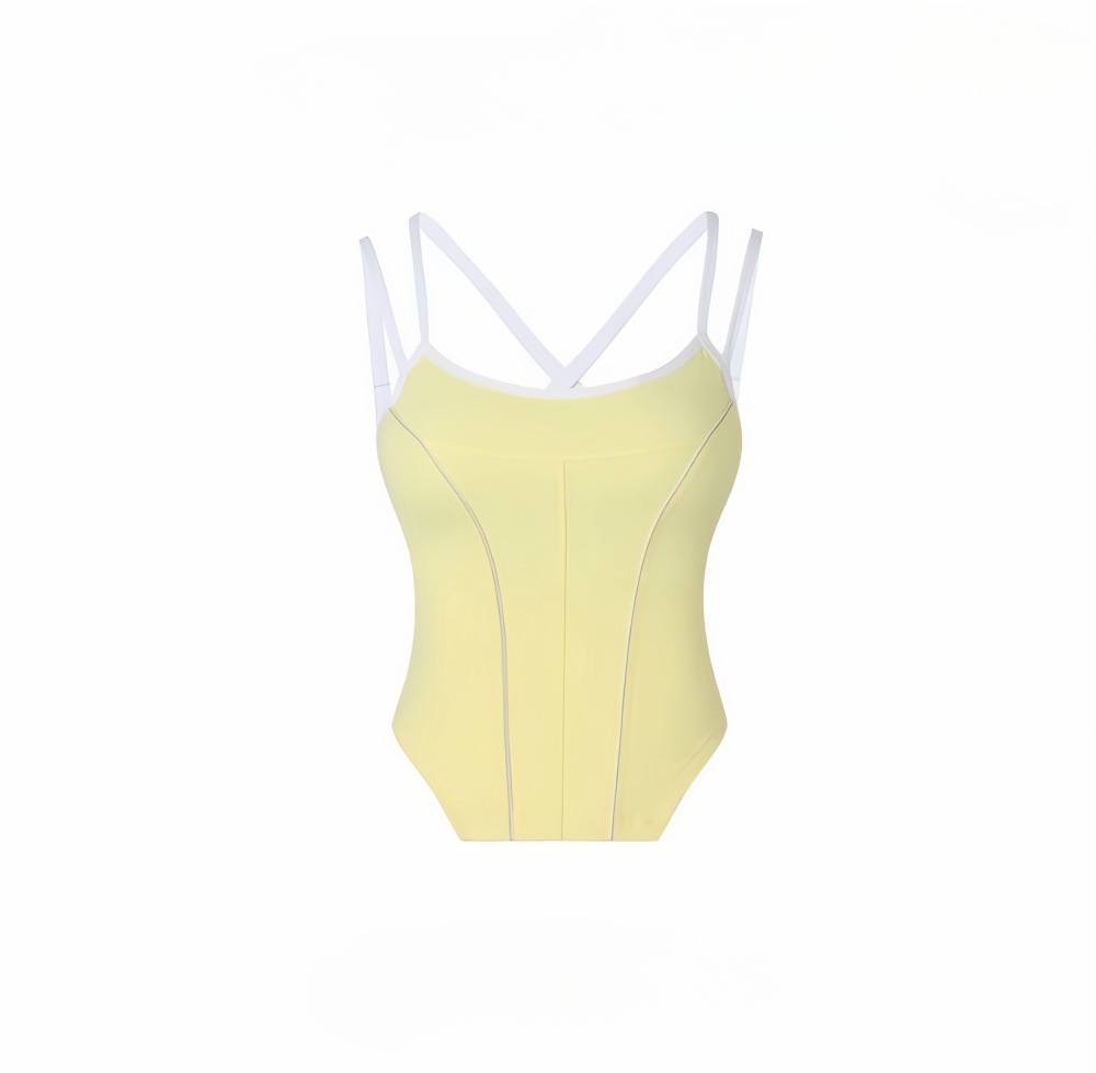 Comfortable Back Cutout Tank Top Yoga Shirt with Built-in Bra SKL-FNK25136