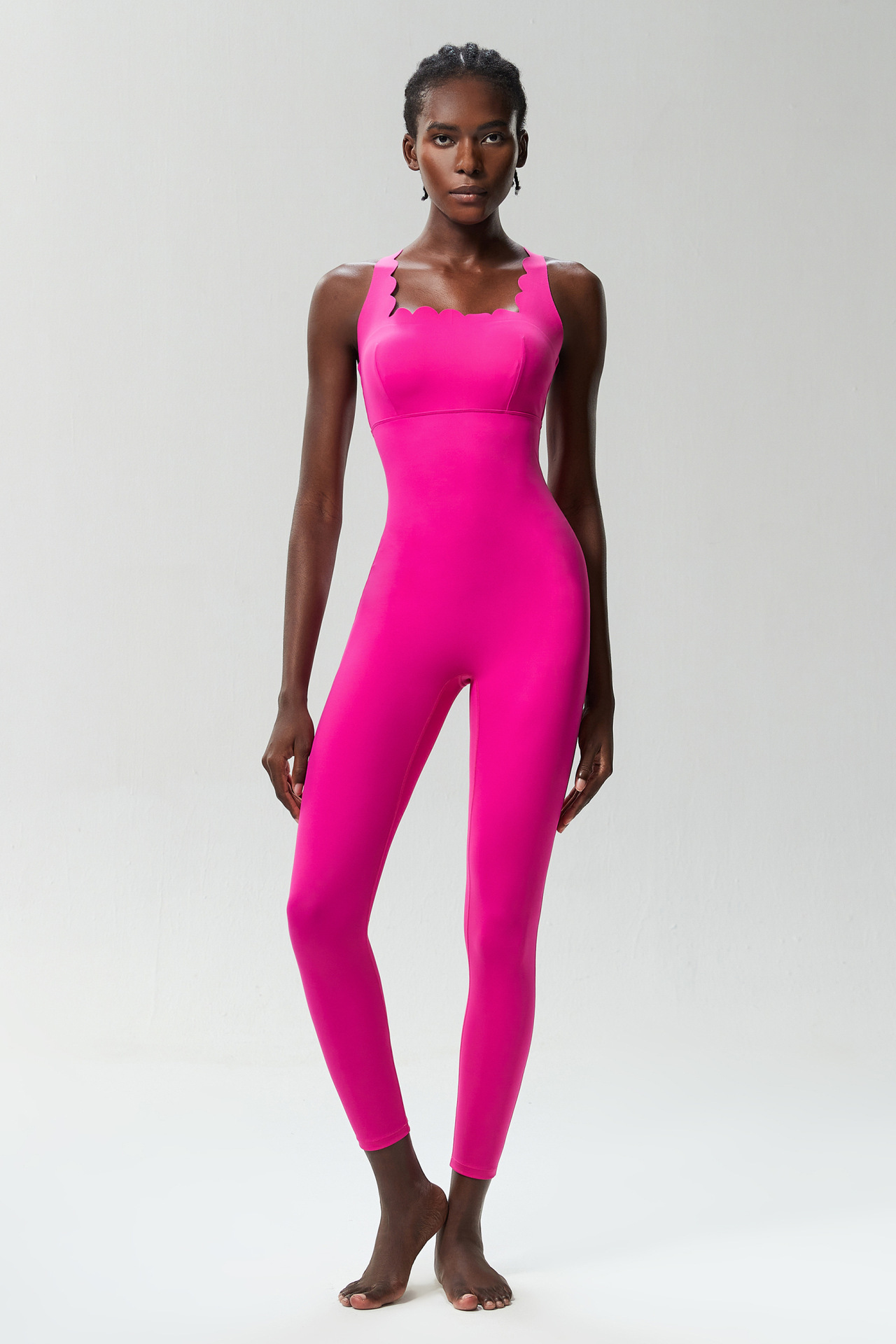 Women's Medium-Impact Compression Bodysuit with Built-in Bra SKL-FNK8843