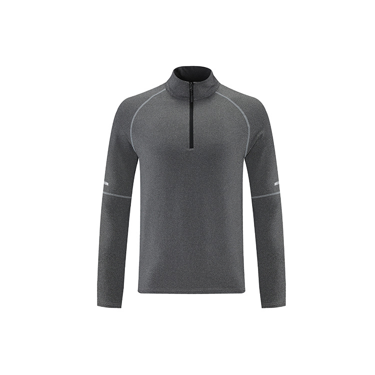 Men's Long Sleeve Standing Collar Sports Polo Shirt 803