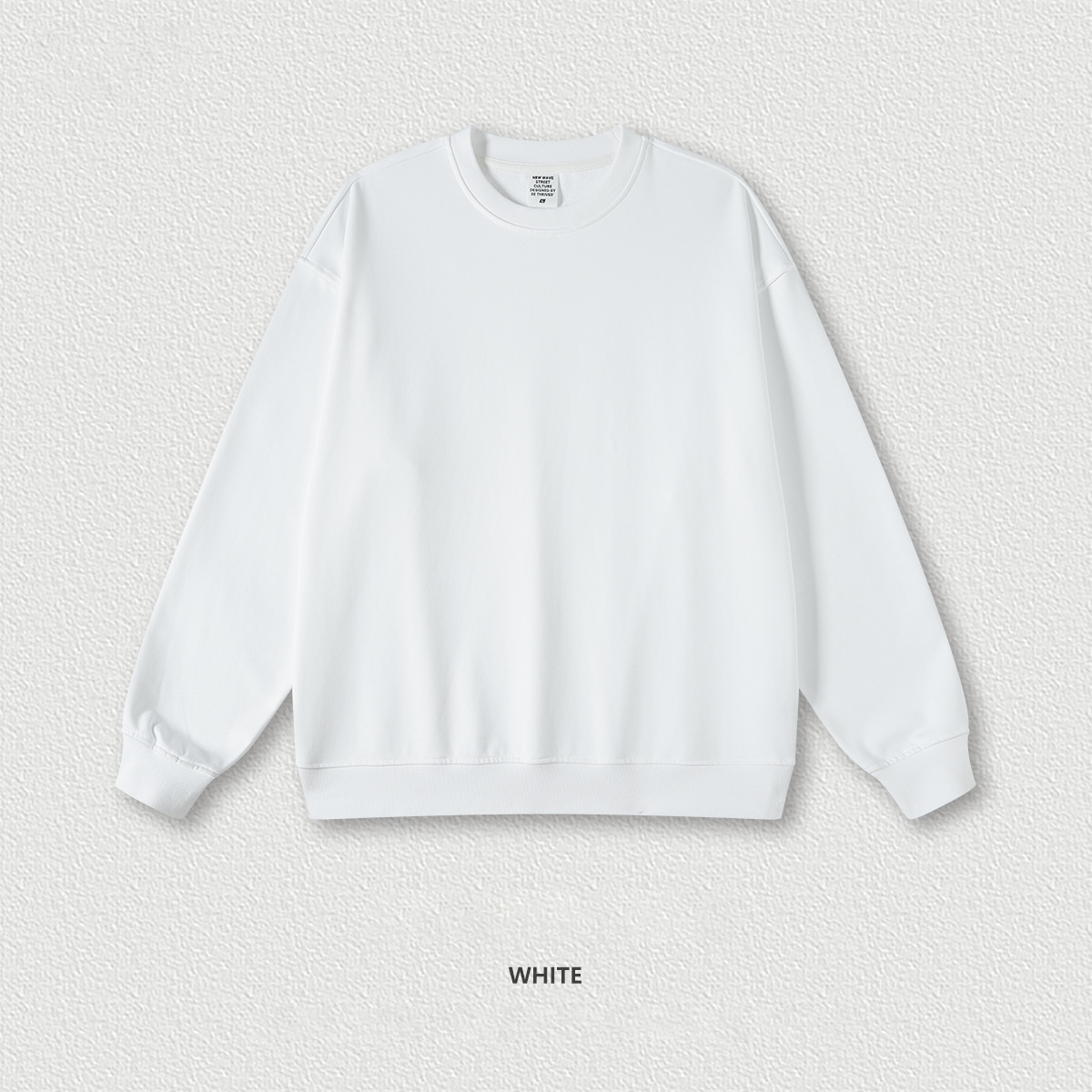  Solid Color Loose Crewneck Sweatshirt BEW0175