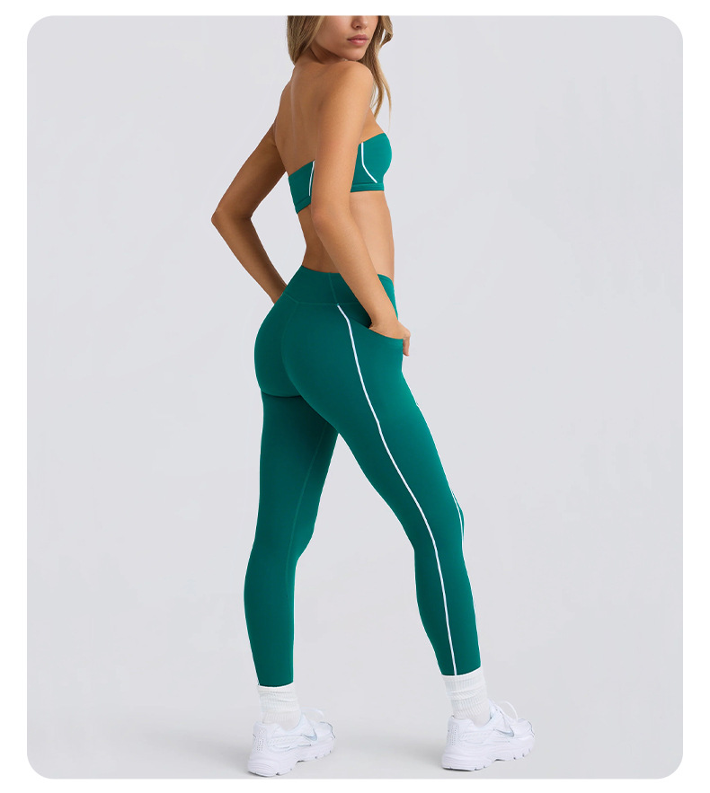 Strapless High-Elasticity Open-Back Sports Bra SKL-QY-B4031