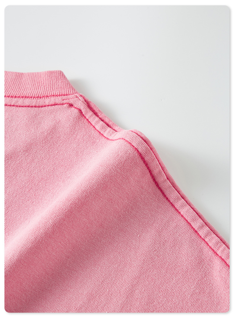 Crewneck Washed Short Sleeve Loose Gradient  BES1755
