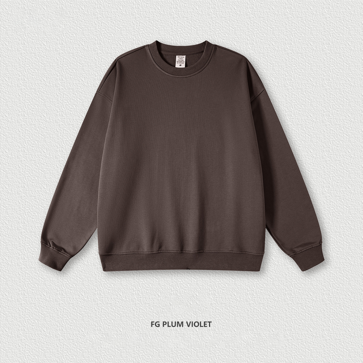  Solid Color Loose Crewneck Sweatshirt BEW0175