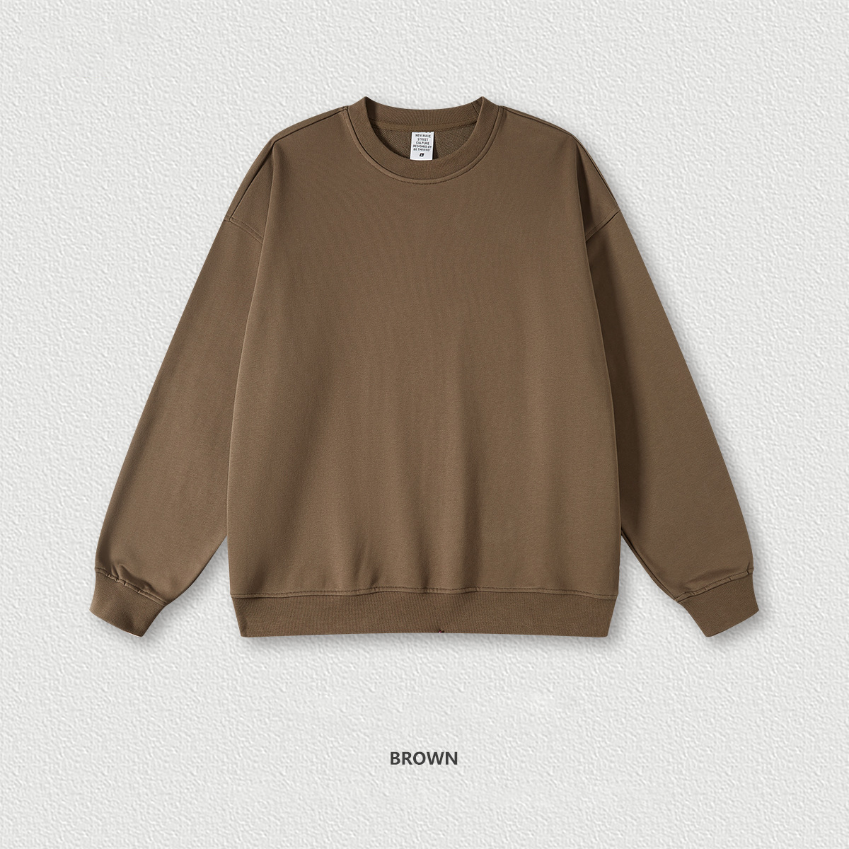  Solid Color Loose Crewneck Sweatshirt BEW0175