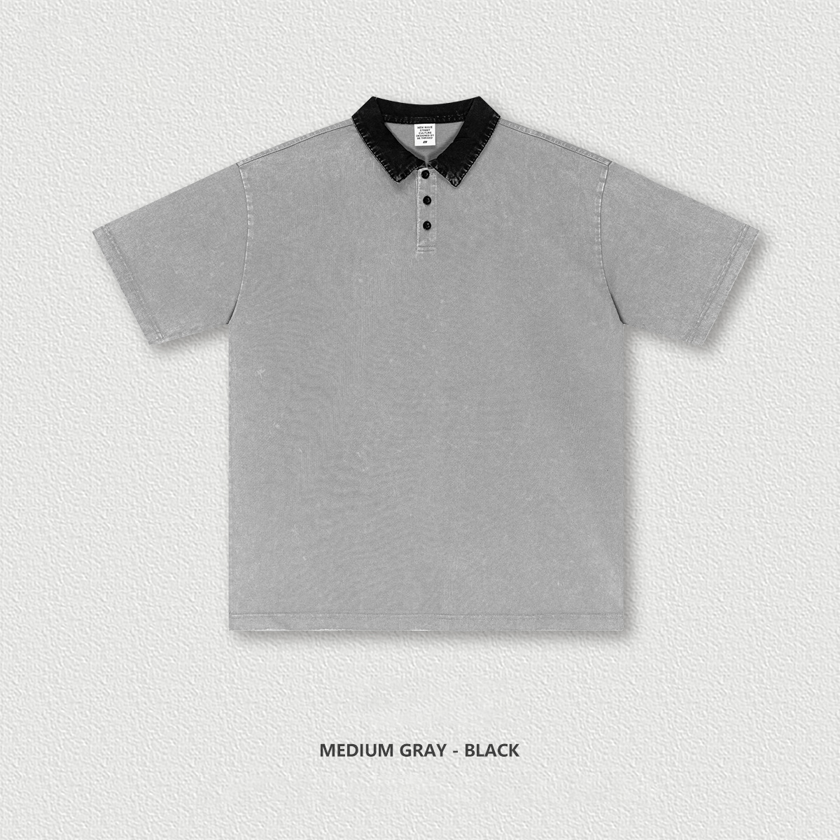 Loose Color-Block Collared Short Sleeve BES25135