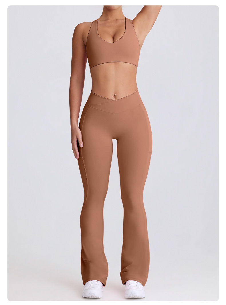 Spaghetti Strap Naked-Sensation Fitness Yoga Leggings Set SKL-QY-B6006+K3609