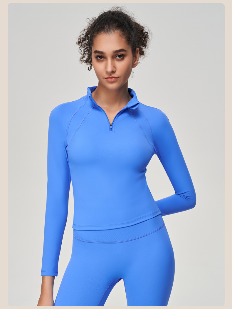 Slim-Fit Women's Long-Sleeve Zip-Up Breathable Jacket SKL-QY-T3822