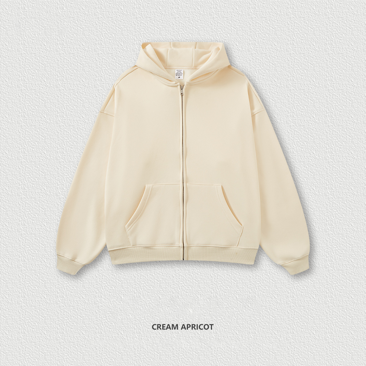  Fleece-Lined Loose Fit Hooded Zip-Up Jacket BEW0215