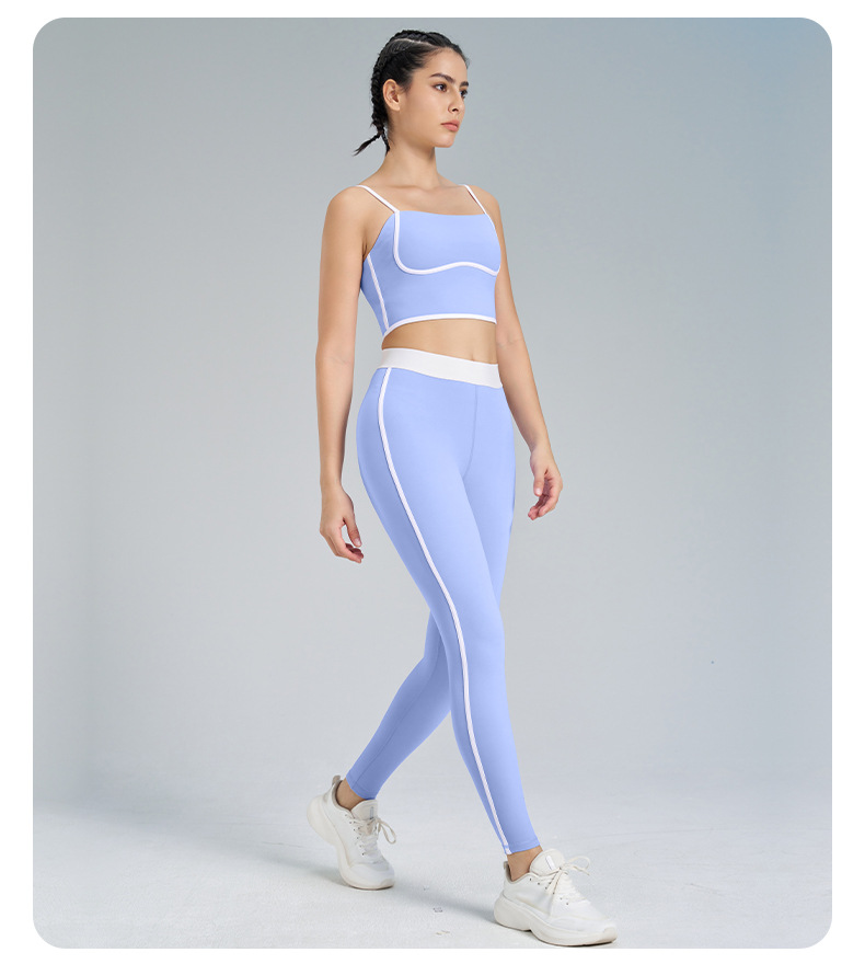 Slimming Compression Spaghetti Strap Open-Back Running Pants Set SKL-QY-B4023+K4560