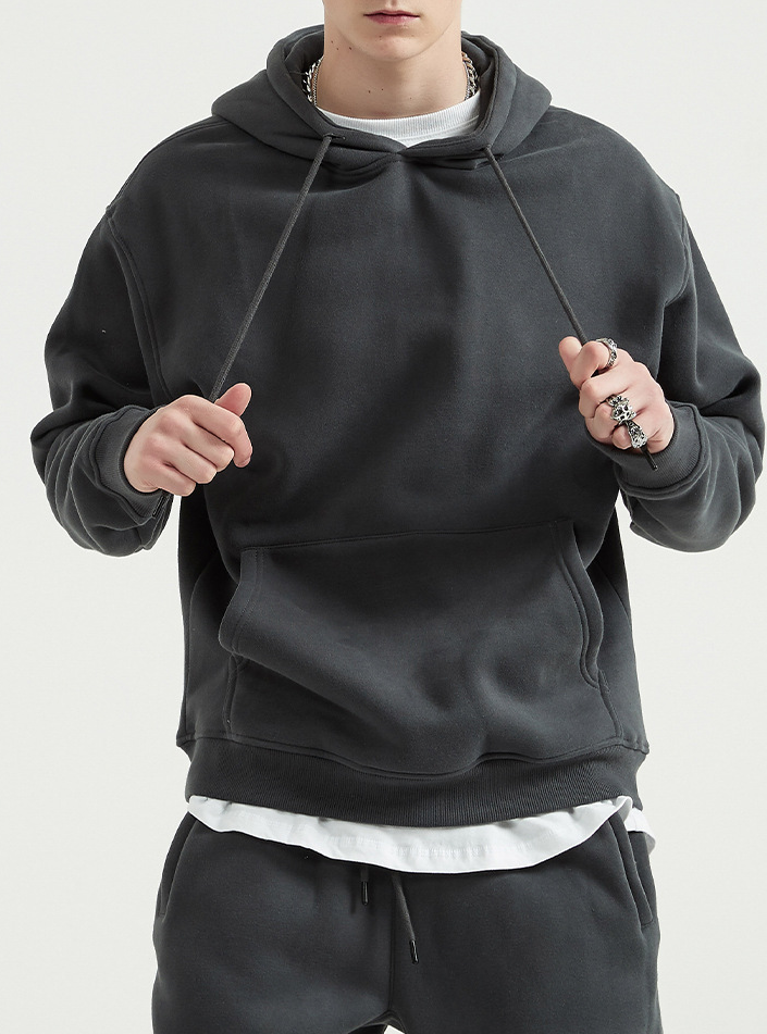  Loose Solid Color Hoodie Unisex BE2622