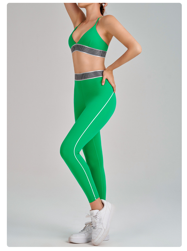 Sports Bra & Full-Length Yoga Leggings Set SKL-QY-B6052+K5608
