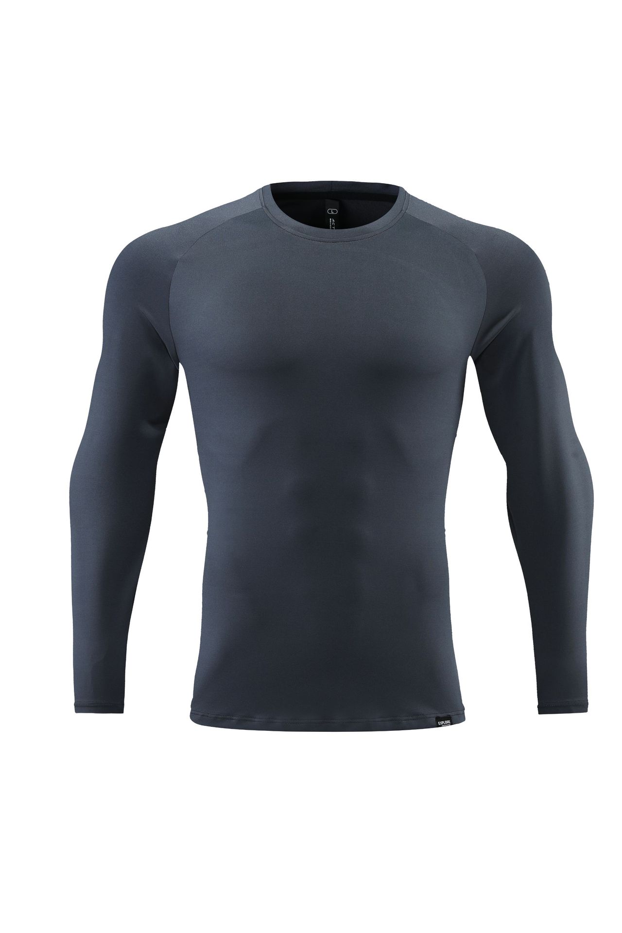 Men's Long Sleeve Round Neck Shirt - Moisture Wicking, Stretchable 895