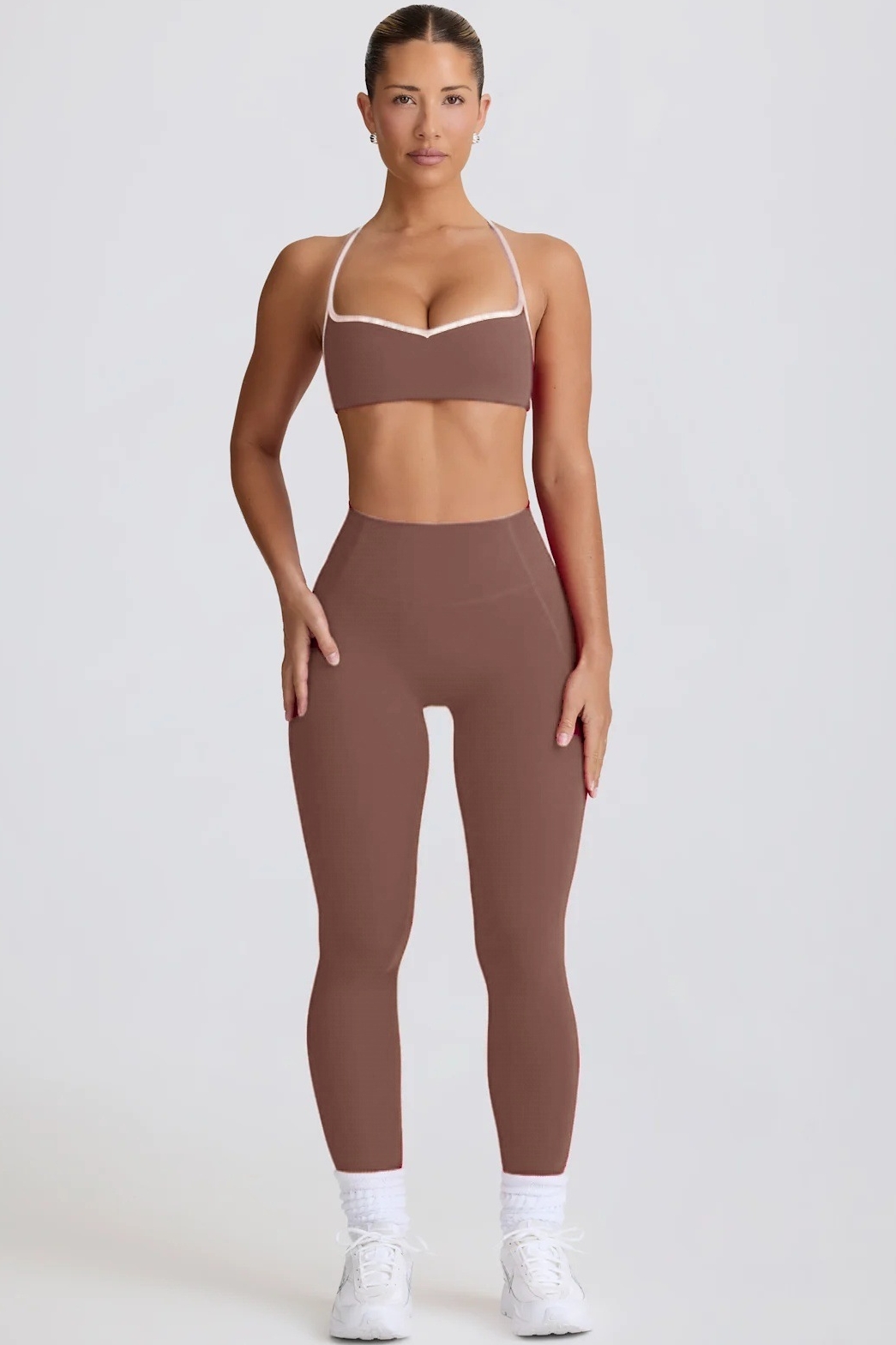 Colorblock Thin Strap U-Neck Racerback Tank Top SKL-FNK25119