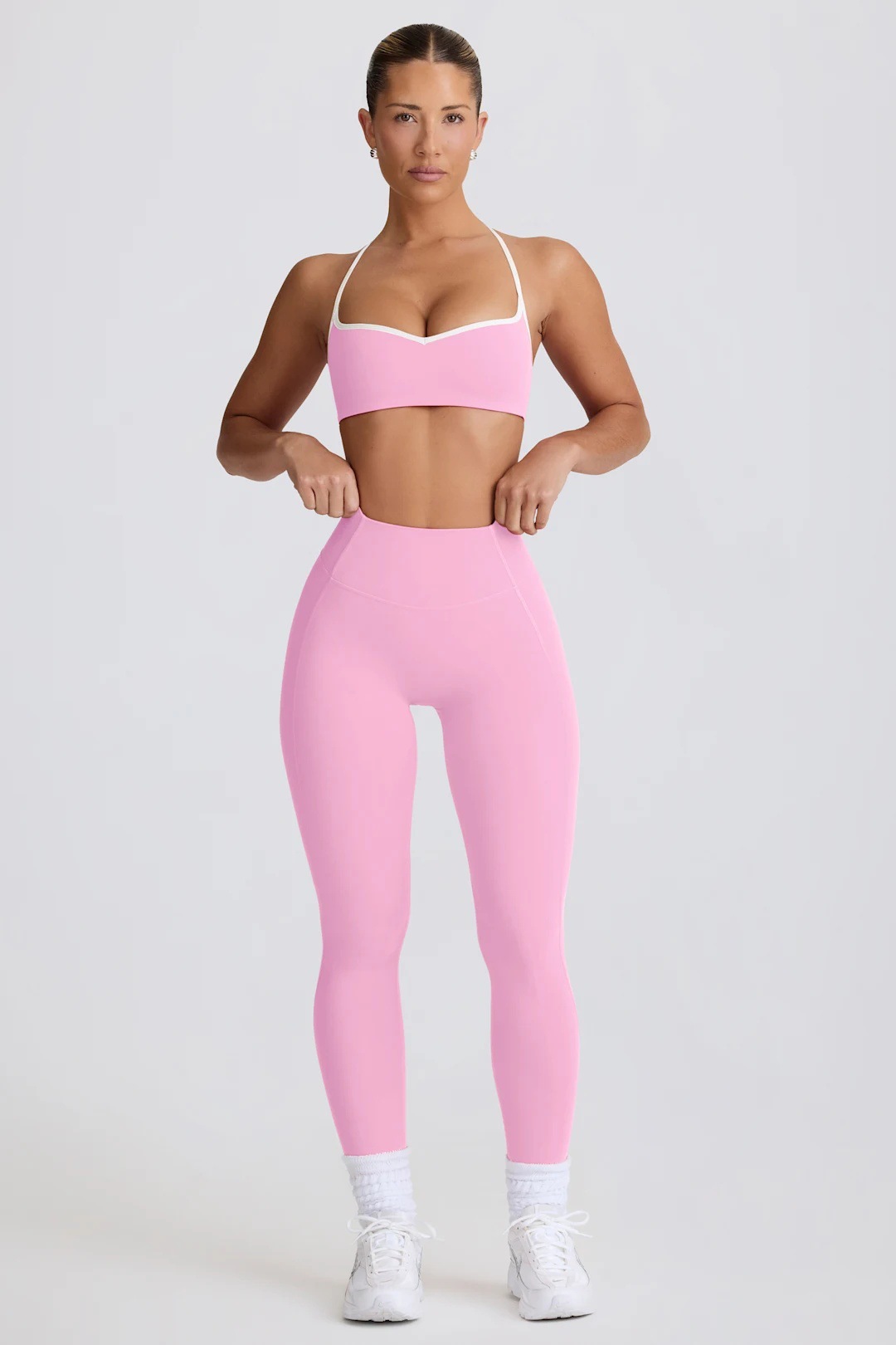 Flat-Waist Solid Color Athletic Yoga Pants SKL-FNK25119