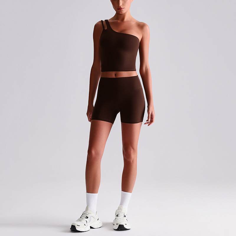 Strappy Sports Bra & Running Workout Pants Quick-Dry Breathable Yoga Set SKL-LQ0329