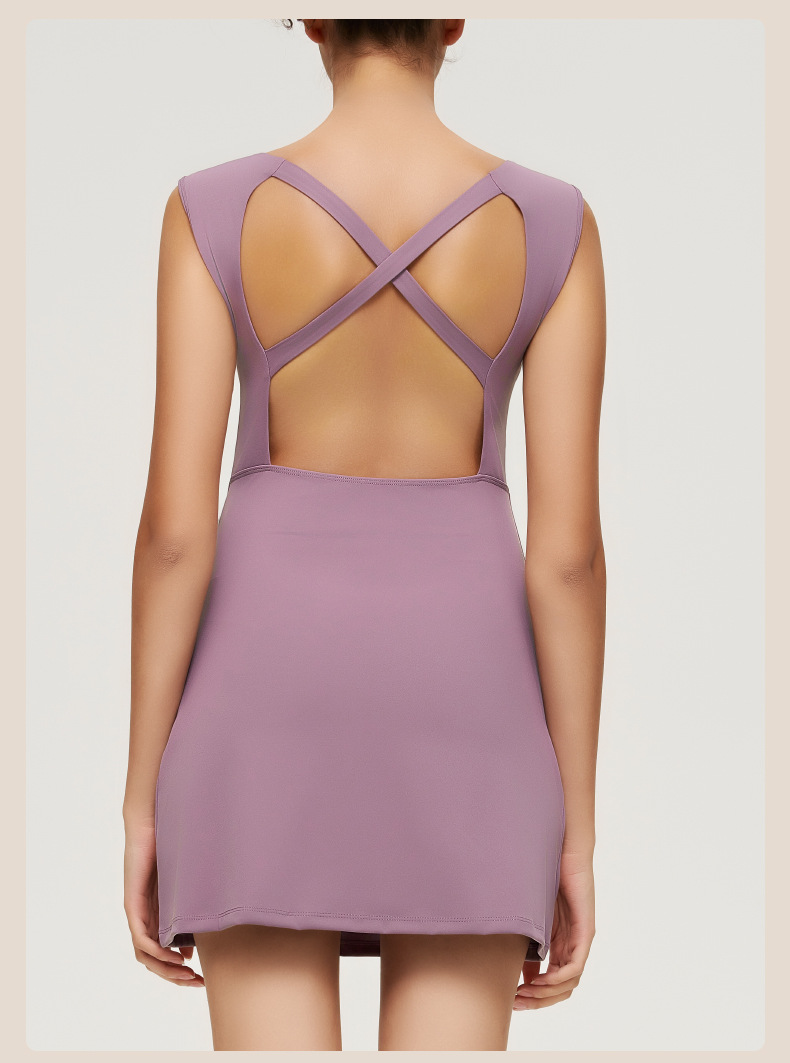 Seamless Padded Bodycon Dress with Hollow-Out Open-Back Design SKL-QY-T3846