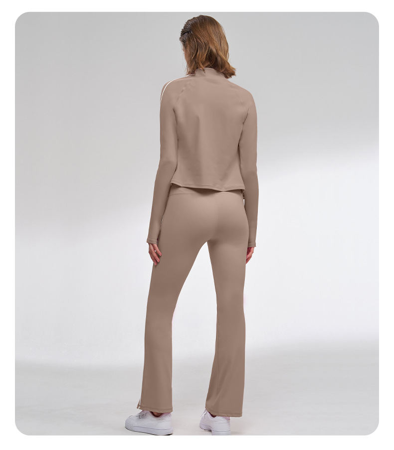 Slim-Fit Women's Long-Sleeve Zip-Up Breathable Jacket SKL-QY-T4875