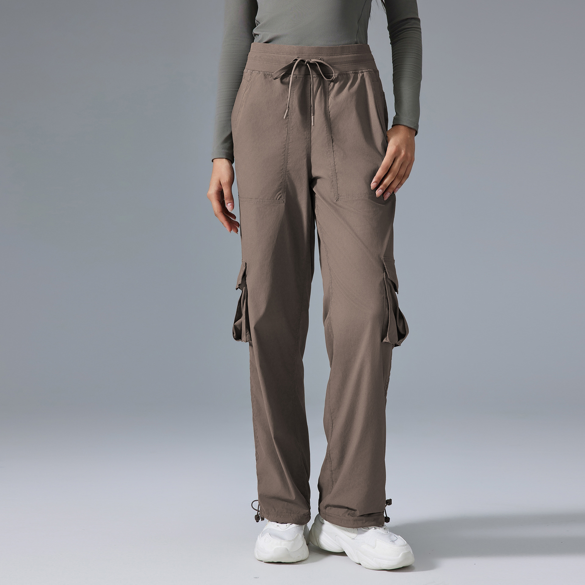 High Waist Skinny Two Wear Work Pants D25001