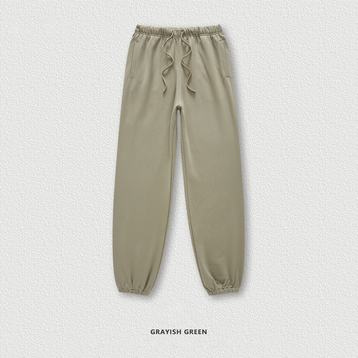  Solid Color Cuffed Long Basic Sweatpants BE3117