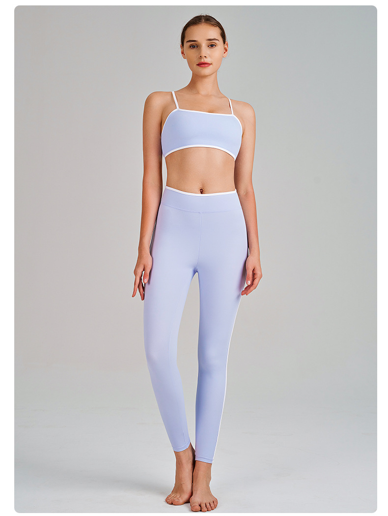 Quick-Dry Sports Bra & Skirt Set with Built-in Bra Cups High-Elasticity Yoga Set SKL-QY-B6012+K5031