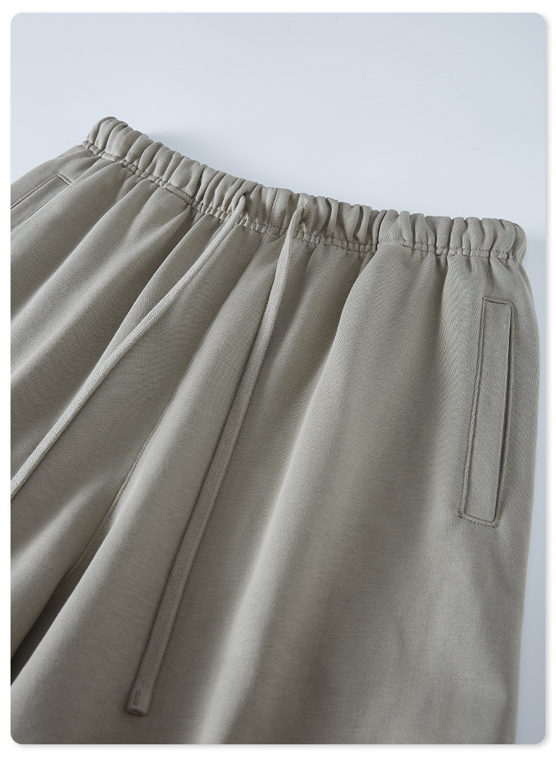  Solid Color Cuffed Long Basic Sweatpants BE3117