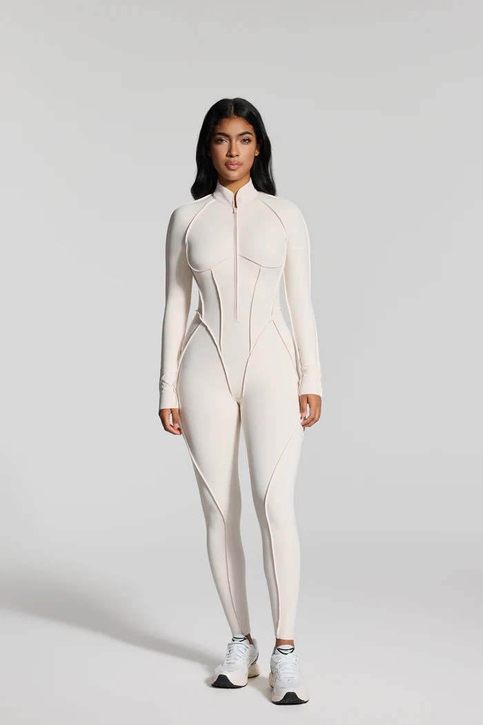 Comfortable Slim Fit Open-Back Long Length Yoga Jumpsuit with Built-in Bra SKL-FNK25122