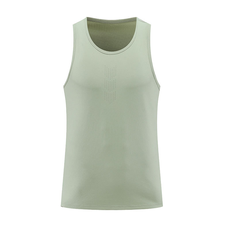 Men's Round Neck Quick-Drying Sleeveless Vest for Sports 4111009