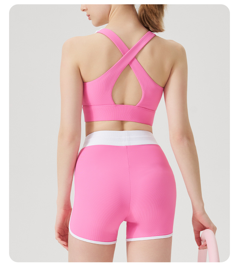 Colorblock Running Shorts for Fitness & Yoga SKL-QY-K4607