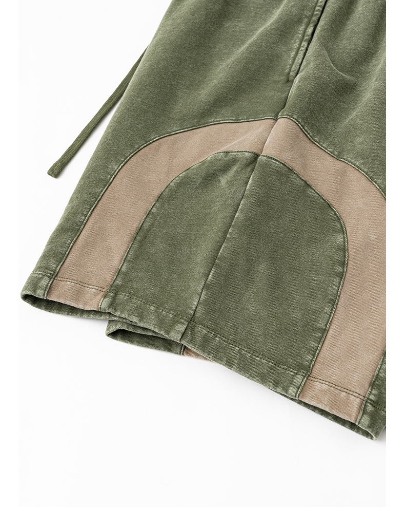 Color-Block Patchwork Loose Shorts BEK25129